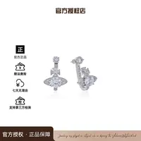 铜合金合成锆石耳饰 西太后限定【土星系列】镂空星球耳钉L3-3