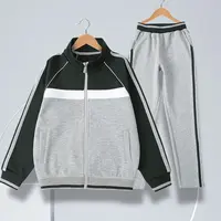 艾顿校服中小学生春秋款墨绿拼色棒球服校服套装男女童运动服校服