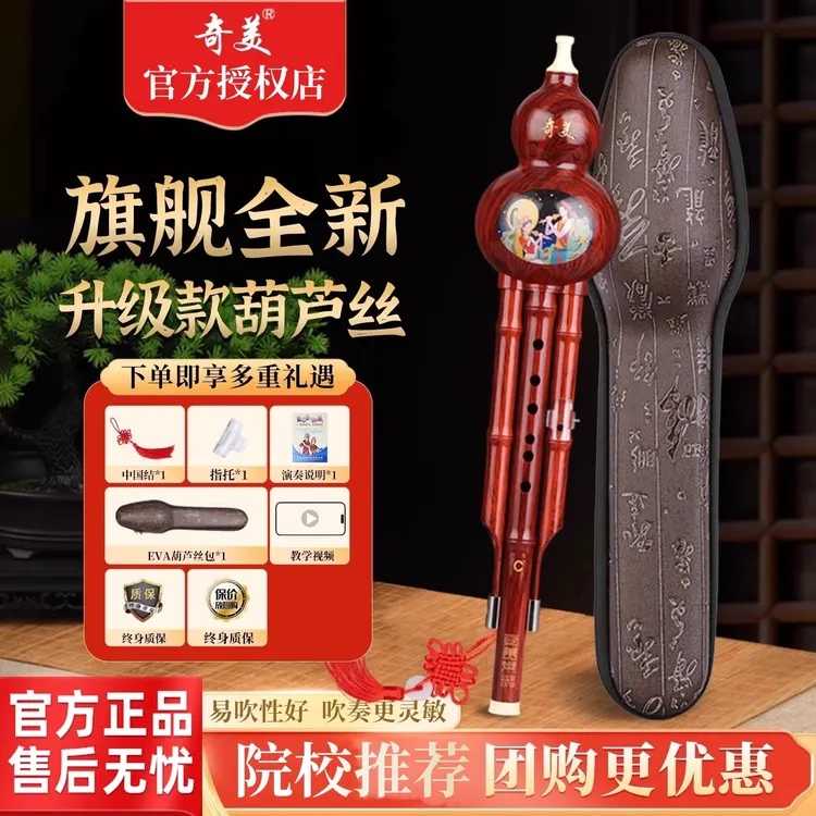 奇美葫芦丝乐器初学者C调降B调儿童专业七孔防摔胡芦丝小学生专用