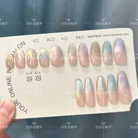 春日奏鸣-Hand-painted clear bow 纯手工穿戴甲 10片装