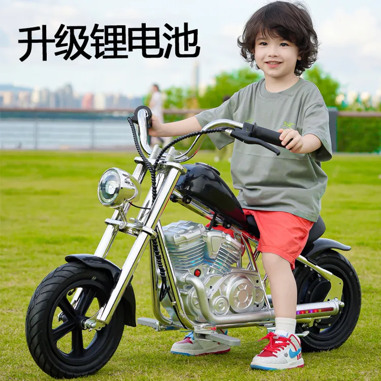 儿童电动车摩托车两轮哈雷车可坐大人2-13岁卡丁车玩具车
