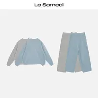 Le Samedi马油叶儿【漫雾星点】RWS特细美丽诺彩点纱毛衣/长裤