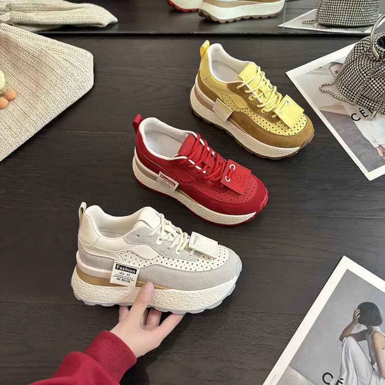 【HG 增高8CM】2025夏秋季新款时尚休闲鞋阿甘鞋百搭透气休闲女鞋01