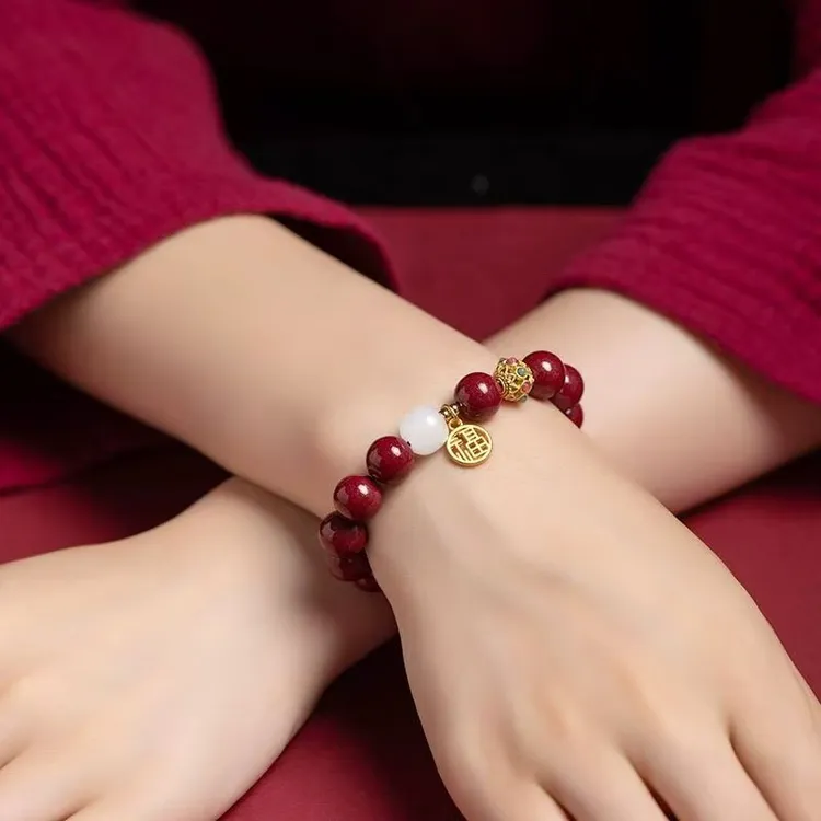 非金属珐琅手链 本命年福字手串女手链新款不掉色b