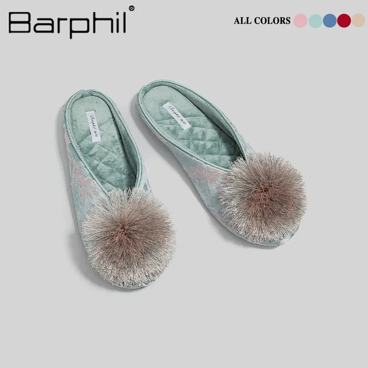 BARPHIL拖鞋女2025秋冬软底百搭防滑月子鞋室内家居新中式棉拖鞋