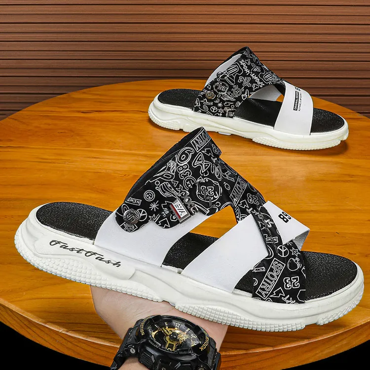 【店长推荐】夏季新款两穿凉拖鞋韩版时尚休闲男凉鞋外穿跨境大码百