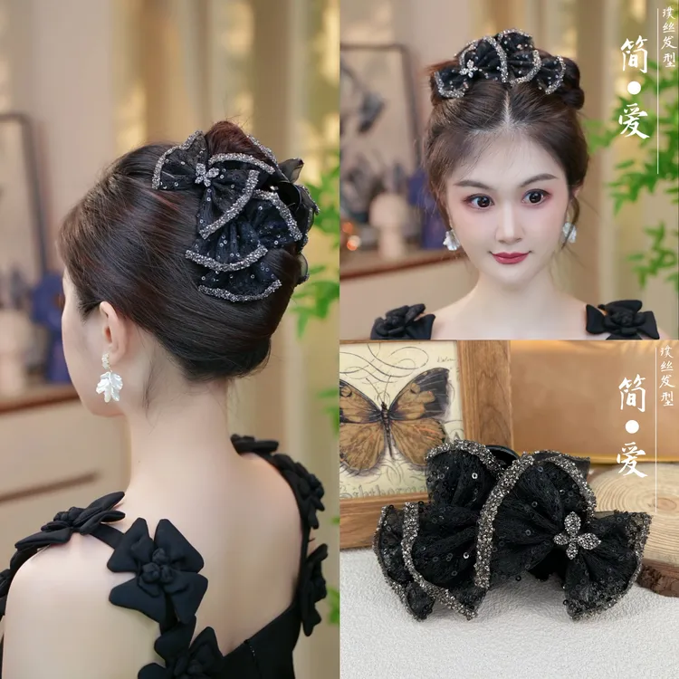 【简•爱专属】【温婉】韩系简约轻奢高级感通勤蝴蝶AB面气质抓夹发饰