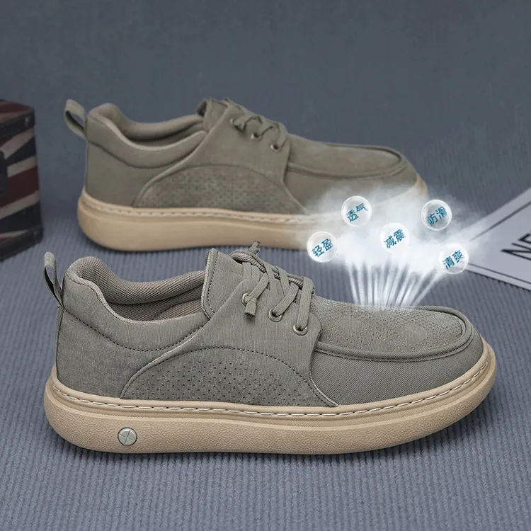 【流光风】男鞋2025年秋季新款时尚百搭休闲潮鞋软底轻便一脚蹬板鞋