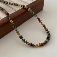 钛钢项链 绿牛油果轻奢设计感气质项链女简约时尚锁骨链不褪色