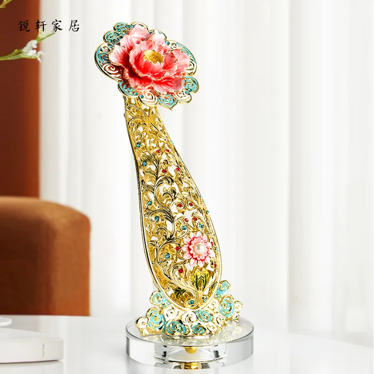 花开富贵如意摆件桌面新中式手工艺品乔迁之喜新居入宅仪式用品