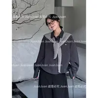 【大地手稿】秋季新品条纹衬衫＋披肩设计感百搭