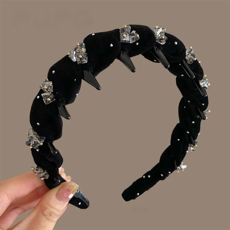 原版现货星钻密语手工编织高颅顶发箍女整理碎发显脸小压发头箍新