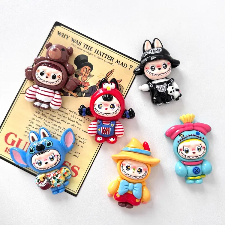 潮玩卡通布布磁吸树脂装饰冰箱贴家电贴入户门洞洞板装饰