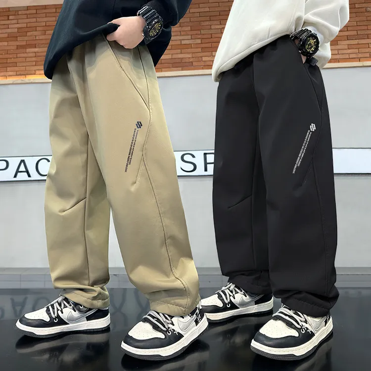 男童工装裤春秋2025新款儿童秋装长裤男孩防蚊裤大童裤子秋季薄款