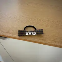 英伦午后扭扭糖发绳格纹蝴蝶结发绳头绳新款韩系高级感耐用皮筋