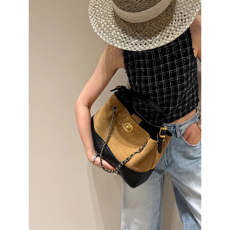 大包女大容量高级感时尚托特包包女夏2025新款日常通勤斜挎水桶包