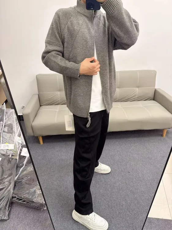 男士外套男款时尚休闲冬季秋季男款春秋外套男款春秋开衫针织慵懒