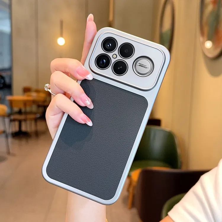 新款适用红米k90Promax手机壳轻奢皮纹简约款红米k90保护套高级感