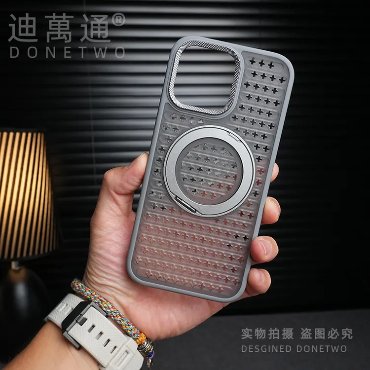 360度旋转磁吸支架16promax手机壳防摔17pro保护壳15/14潮牌透明