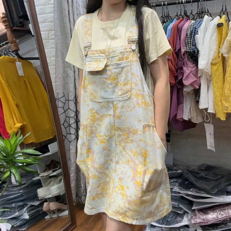 新款休闲减龄显瘦牛仔背带裙女春夏大小个子适用裙子夏季