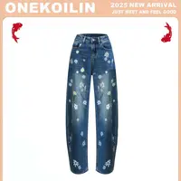 OneKoilin“塞尚的画笔”设计师定制喷色刺绣重工牛仔裤 SSBH