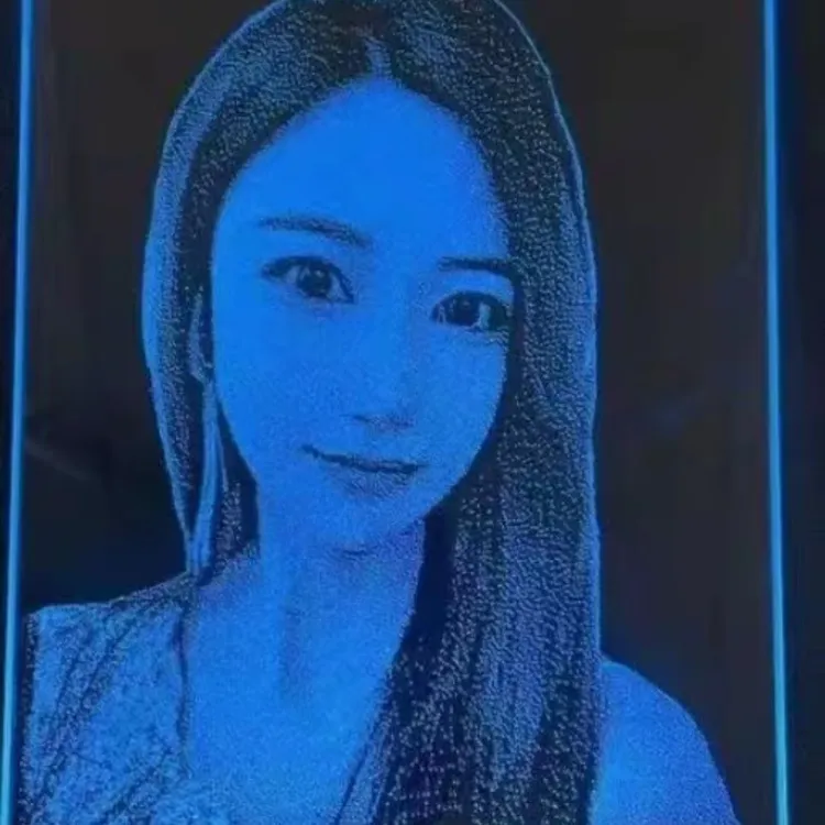 七夕定制锤子玻璃画真人照片画像情侣纪念日生日礼物