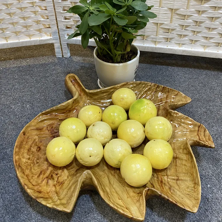 香樟木果盘创意糖果盘子干果盘家用水果盘一夜暴富长宽高42×37×6