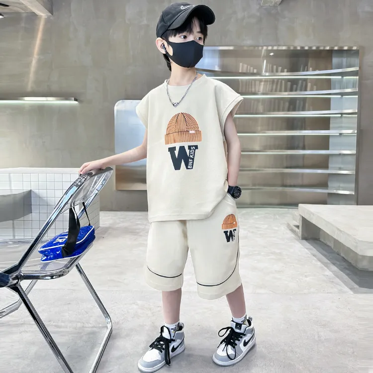 男童夏装套装夏装2025新款中大童夏季薄款短袖两件套衣服超酷