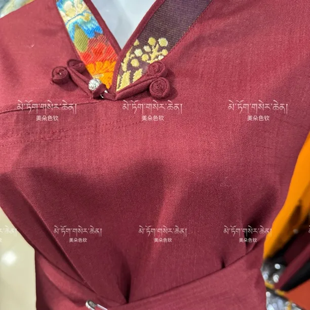 女士纱棉衬衣精品藏式外套民族风内搭锅庄舞服女款藏装衬衣