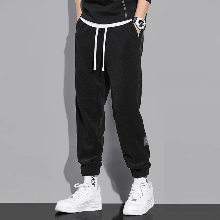 仓石一树潮牌男装秋冬季卫裤2025新款百搭舒适束脚哈伦运动休闲裤