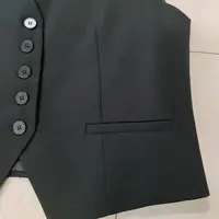 QM-069黑色正装西装坎袖马甲