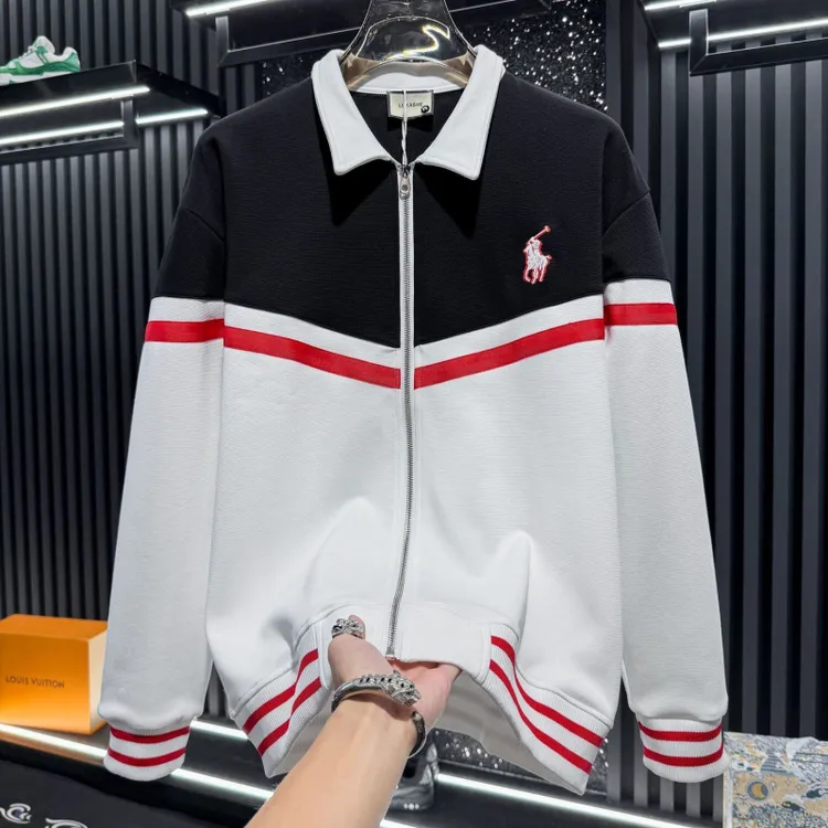 时尚休闲潮流男士春秋长袖夹克外套 2025 新款欧美简约风格立领修