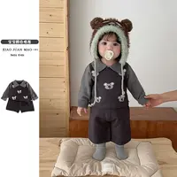 T25Q150春秋季新款韩系婴幼儿男女宝宝纯色针织卡通考拉长袖外出