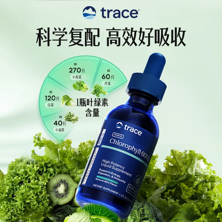 【1瓶≈270斤小青菜】Trace叶绿素 浓缩提取铜钠盐形式高效吸收-SP
