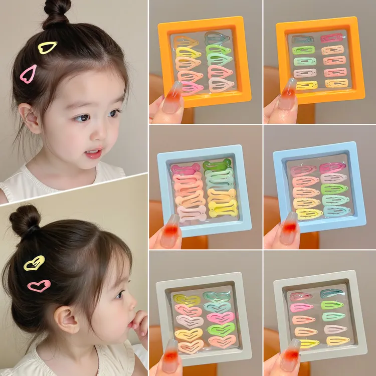 【儿童】宝宝发夹迷你碎发卡可爱彩色女童bb夹侧边夹对夹刘海夹子