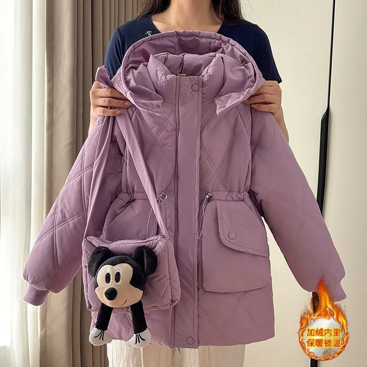 女童棉服冬季2025新款洋气儿童中长款冬装加绒加厚棉衣防寒