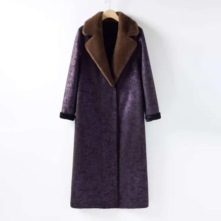 2025原创设计美丽绒两面穿毛皮一体时尚大码轻奢冬季大衣