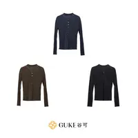 GKE/谷可C1097醋酸针织衫2025秋季时尚气质百搭打底短款长袖上衣