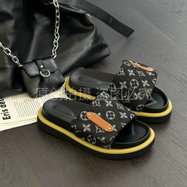 老花拖鞋女【优质版】2025年夏季时尚百搭休闲日常魔术贴外穿女拖鞋