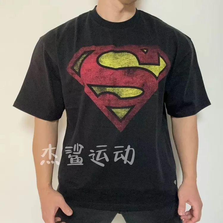 限定Youngla*Superman超人合作男女运动休闲宽松水洗棉圆领短袖