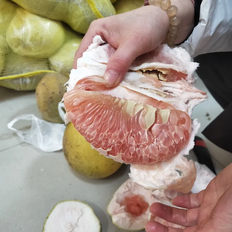 正宗老树广丰农家马家柚江西上饶特产红心柚 带大板籽微苦 花斑皮