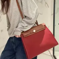 95新 Hermes/爱马仕 【蕾】99 0184 红色小号her bag 单肩包