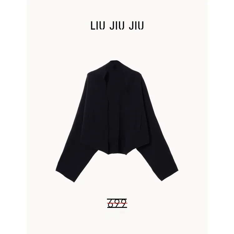 LIUJIUJIU 法式复古轻奢千金风设计师款长袖不规则短外套WT4785L