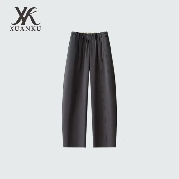 【XUANKU】25年秋季生态棉不皱不鼓包透气舒适侧口袋休闲时尚弯刀裤