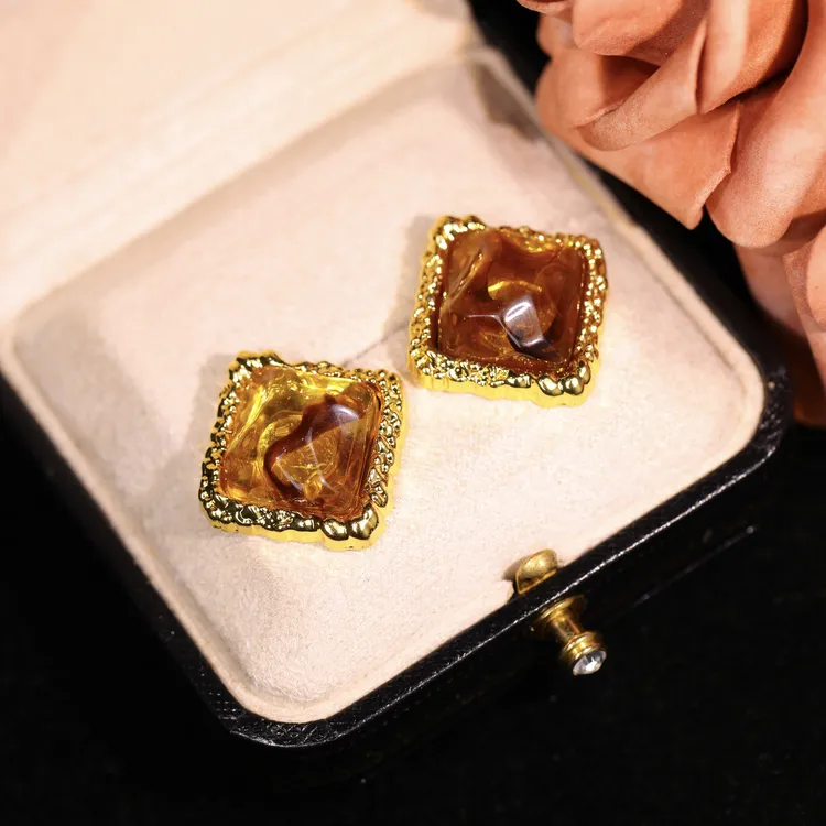 铜合金耳饰 【澜璃】轻奢时尚气质百搭高级小众设计感耳饰RH1070