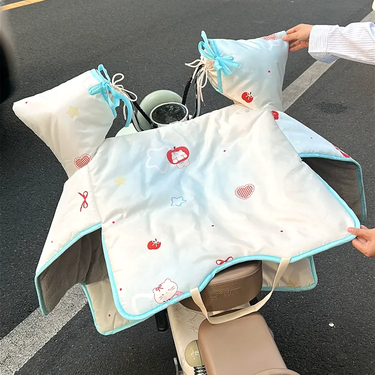 电动车挡风被加厚加绒保暖防寒骑行上班2025新款摩托电瓶车防风罩