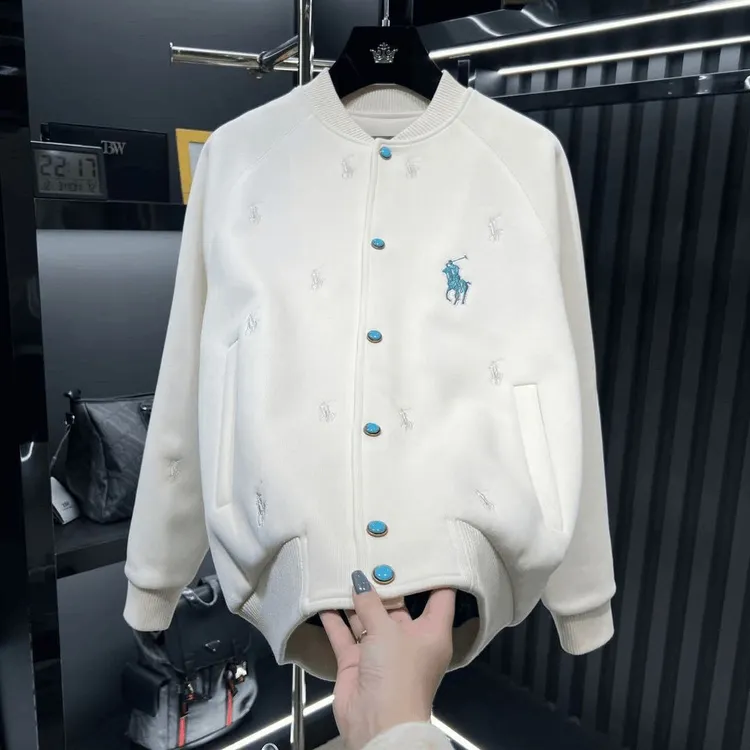时尚2025春季新款刺绣男士夹克外套百搭潮流休闲情侣棒球