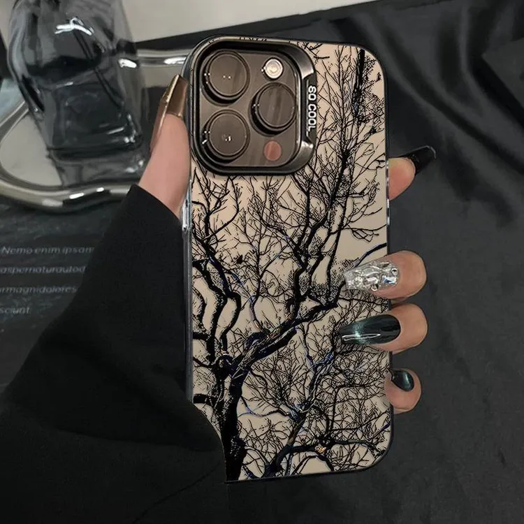 兰知春序素描枯树适用iPhone16/15promax元气手机硬壳12苹果14/13