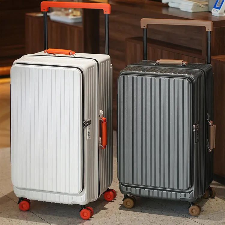 新款宽拉杆行李箱女侧开盖大容量旅行箱男28寸可扩容拉杆箱26学生