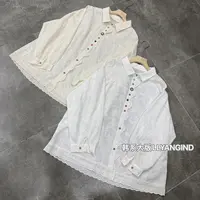 幸运星彩扣刺绣韩系大版衬衫减龄百搭衬衣外搭宽松显瘦上衣